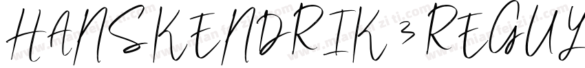 HANS KENDRIK 3 REGUL字体转换